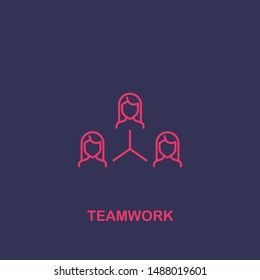 Outline teamwork icon.teamwork vector illustration. Symbol for web and mobile