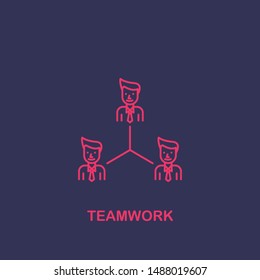 Outline teamwork icon.teamwork vector illustration. Symbol for web and mobile