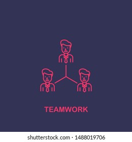 Outline teamwork icon.teamwork vector illustration. Symbol for web and mobile