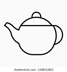 Outline teapot vector icon