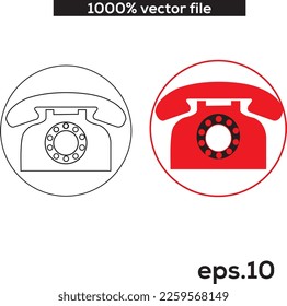 Outline Telephone icon vector, mobile phone icon, vector mobile phone icon
