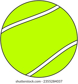 outline tennis ball simple design for sport elements