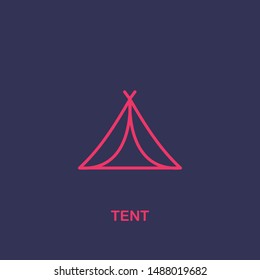 Outline tent icon.tent vector illustration. Symbol for web and mobile