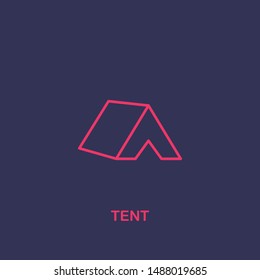 Outline tent icon.tent vector illustration. Symbol for web and mobile