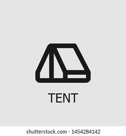 Outline tent vector icon. Tent illustration for web, mobile apps, design. Tent vector symbol.