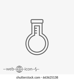 outline test tube vector icon