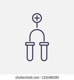 Outline test tubes icon illustration,vector medicine sign symbol