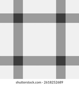 Outline textile fabric check, proud texture background plaid. Flow tartan seamless pattern vector in white and grey colors palette.