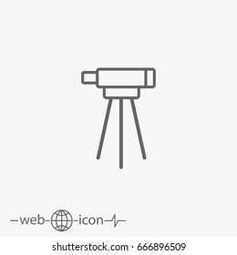 outline theodolite vector icon