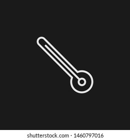 Outline thermometer vector icon. Thermometer illustration for web, mobile apps, design. Thermometer vector symbol.