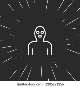 Outline thief icon illustration isolated vector sign symbol