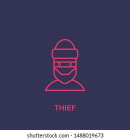 Outline thief icon.thief vector illustration. Symbol for web and mobile