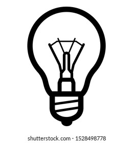 Outline Thin Line Lightbulb Icon