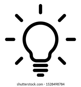 Outline Thin Line Lightbulb Icon