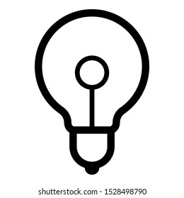 Outline Thin Line Lightbulb Icon