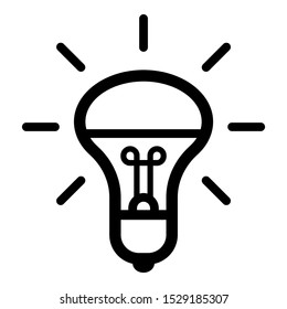 Outline Thin Line Lightbulb Icon