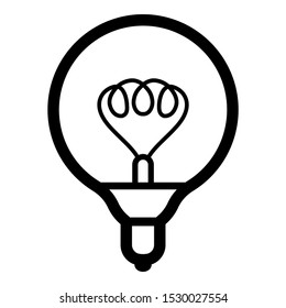 Outline Thin Line Lightbulb Icon