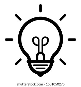 Outline Thin Line Lightbulb Icon