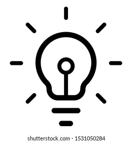 Outline Thin Line Lightbulb Icon