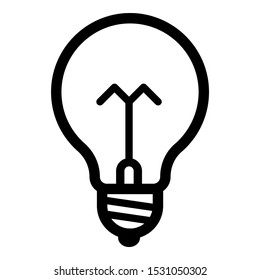 Outline Thin Line Lightbulb Icon