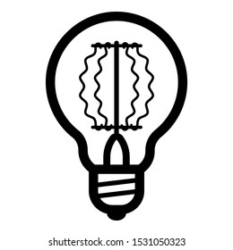 Outline Thin Line Lightbulb Icon