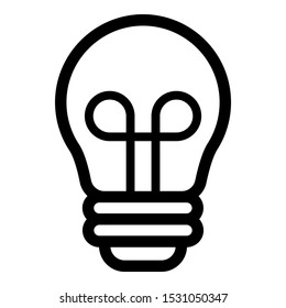 Outline Thin Line Lightbulb Icon