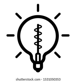 Outline Thin Line Lightbulb Icon