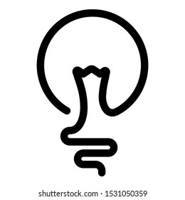 Outline Thin Line Lightbulb Icon