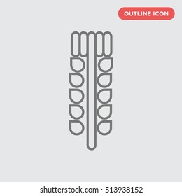Outline of thin spike vector icon on white background