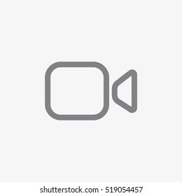 Outline Thin Whatsapp Video Call Vector Icon On Gray Background, Social Media Sign, Symbol, Eps, Ai, Jpg, UI, Web, User Interface, Flat, Isolated, Silhouette, Graphic, Illustration, App, Image