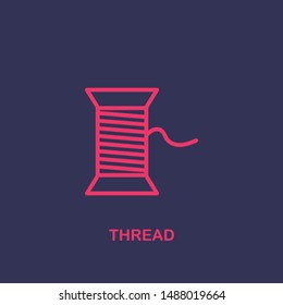 Outline thread icon.thread vector illustration. Symbol for web and mobile