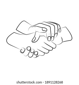 Handshake Drawing Images, Stock Photos & Vectors | Shutterstock