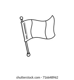 Outline three-band Flag