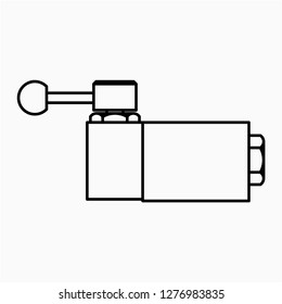 Outline throttle check valve vector icon