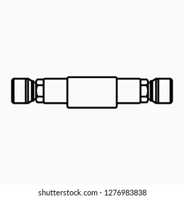 Outline Throttle Check Valve Vector Icon