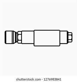 Outline Throttle Check Valve Vector Icon