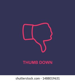 Outline thumb down icon.thumb down vector illustration. Symbol for web and mobile