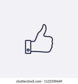 Outline thumb icon illustration,vector like sign symbol