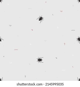 Outline tick on a light grey background - vector background