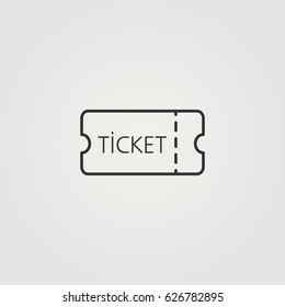 Outline ticket   icon illustration vector symbol