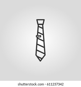 Outline tie  web icon ilustration vector symbol