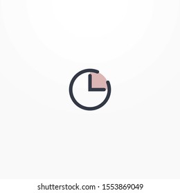 Outline time icon on white. Vector thin timer lines. Line watch icons for flat design.