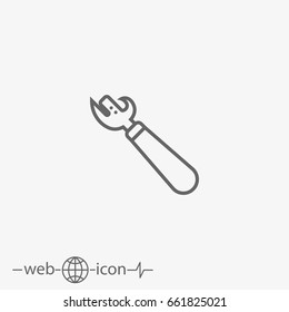 outline tin opener vector icon