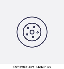 Outline tire icon illustration,vector auto sign symbol
