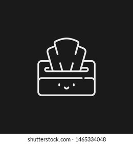 Outline tissues vector icon. Tissues illustration for web, mobile apps, design. Tissues vector symbol.
