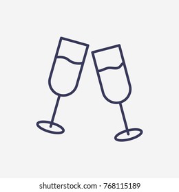 Outline toast  icon illustration vector symbol