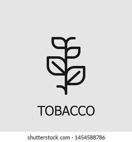 Outline Tobacco Vector Icon. Tobacco Illustration For Web, Mobile Apps, Design. Tobacco Vector Symbol.