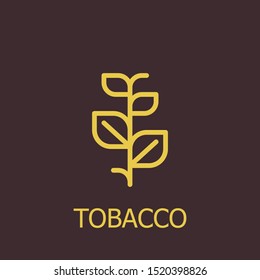 Outline Tobacco Vector Icon. Tobacco Illustration For Web, Mobile Apps, Design. Tobacco Vector Symbol.