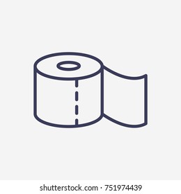 Outline Toilet Paper Icon Illustration Vector Symbol