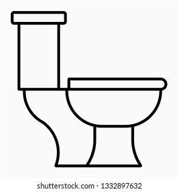 Outline Toilet Vector Icon Stock Vector (Royalty Free) 1332897632 ...